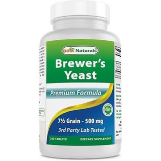 Best Naturals Brewers Yeast 7-1/2 Grains 500 mg 240 Tablets