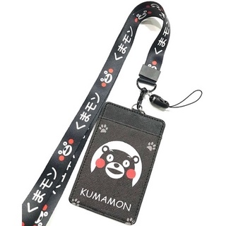 KUMAMON BIG1 สายคล้องคอ สายคล้องบัตร ที่ใส่บัตร ซองใส่บัตร พร้อมสายคล้องคอ ลาย KUMAMON งานดี สวยงาม สำหรับ บัตร 6x8  MNN