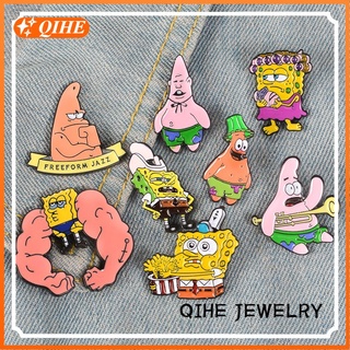 ชุดเข็มกลัด รูปการ์ตูน SpongeBob SquarePants Doodle Bob Enamel Pin Mermaid Man and Barnacle สําหรับเด็กผู้ชาย