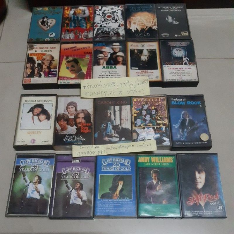 2เทปเพลงสากล/wishbone ash&QUEEN/ABBA/SATURDAY NIGHT FEVER/GUILTY/Freddie Mercury/RED HOT CHILI PEPcP