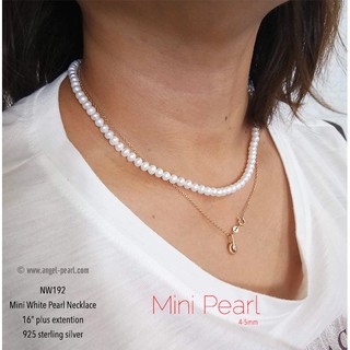 [NW192] สร้อยคอไข่มุกแท้สีขาว Mini Pearl