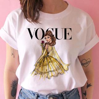 vogue  2019 เสื้อเชิ้ต blouse Summer เสื้อยืด oversize สไตล์เกาหลี New O neck Short Sleeve เสื้อย