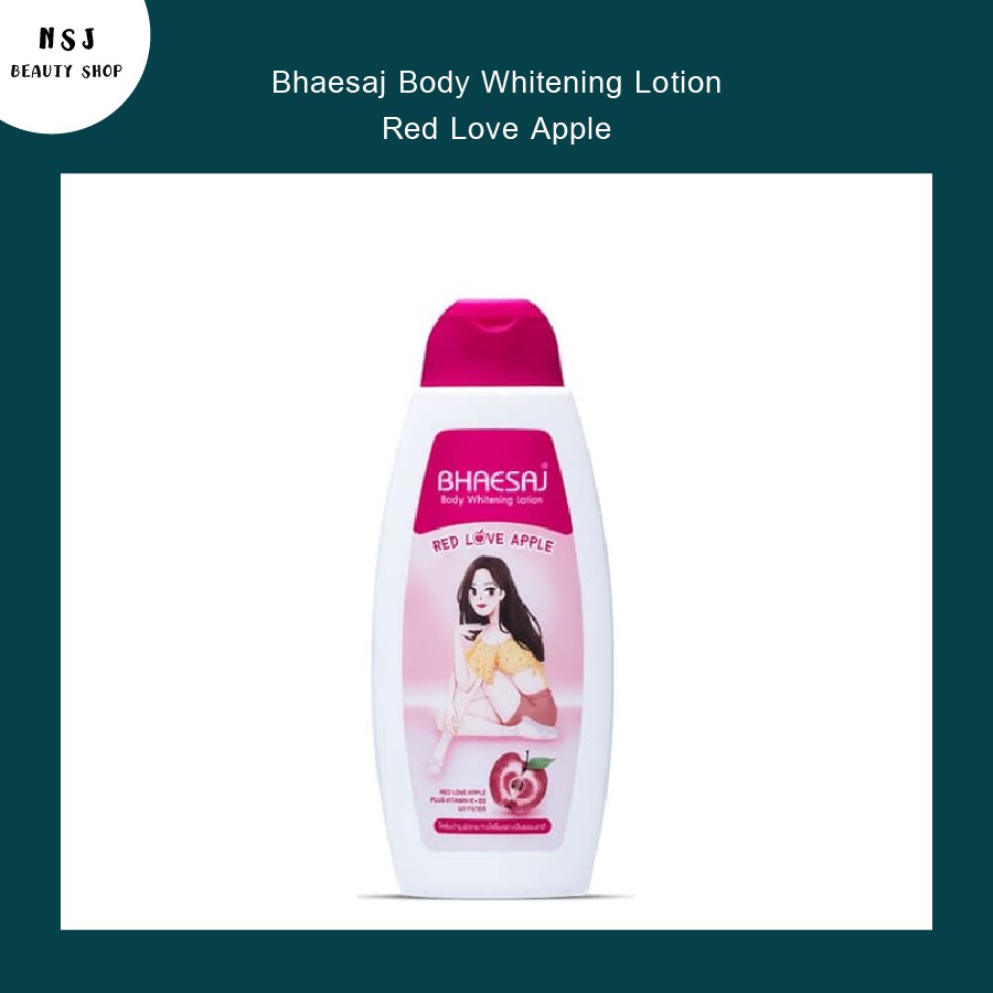 โลชั่น Bhaesaj Body Whitening Lotion Red Love Apple เภสัช บอดี้ ไวท์เทน