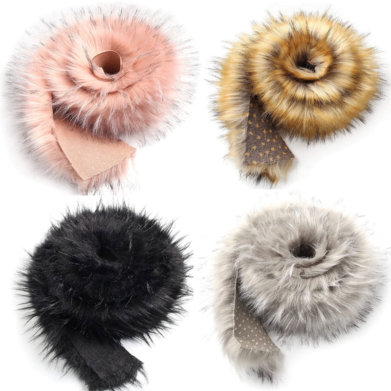 Omg * สบาย Faux Fur Trim Faux Fur ผ้าแถบสําหรับ DIY Hobby Tail Collar Tails