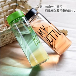 BoBo_Family 💖ขวดน้ำพลาสติก💖 แบบสุ่ม/คละสี กระบอกใส่น้ำ 500 ml /My bottle /ราคาถูก✅