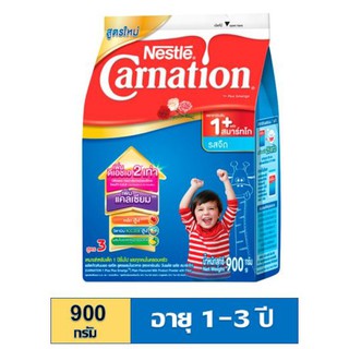 Carnation คาร์เนชัน วันพลัส พลัส สมาร์ทโก (รสจืด) สูตร3 900g