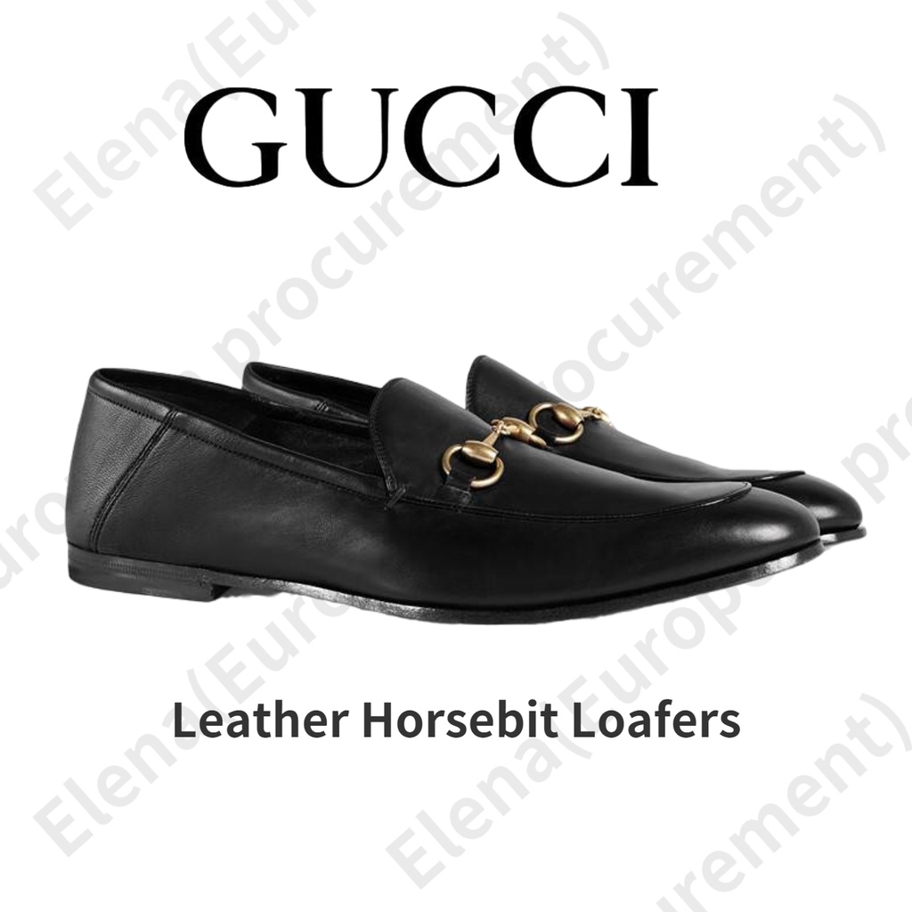 GUCCI New Made in Italy Classic/Leather Horsebit Loafers Shopee Thailand