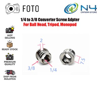 อะแดปเตอร์แปลงสกรู 1/4 เป็น 3/8 ตัวเมีย สําหรับขาตั้งกล้อง หัวบอล อะแดปเตอร์สกรูไมโครโฟน อุปกรณ์สตูดิโอ