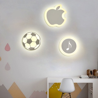 โคมไฟติดผนัง Led ลายการ์ตูน ให้ความอบอุ่น สไตล์นอร์ดิก เรียบง่าย สร้างสรรค์ สําหรับตกแต่งข้างเตียง ห้องนั่งเล่น