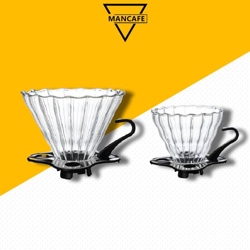 ดริปเปอร์ V60 กรวยดริปกาแฟ 1-2 ถ้วย/1-4 ถ้วย V60 Dripper[MANCAFE]