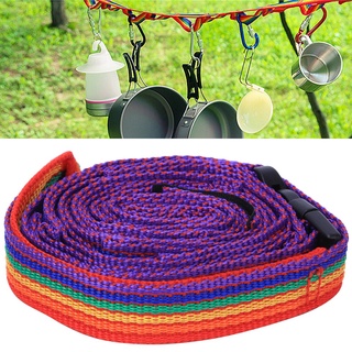 Good Work Outdoor Colorful Tent Storage Hanging Rope Clothesline with Bag for Camping Supply