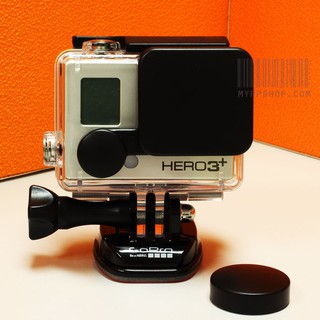 โล๊ะ! พลาสติกฝาครอบเลนส์แบบเหลี่ยม + แบบกลม สีดำ สำหรับ Gopro 3/ 3+/ 4