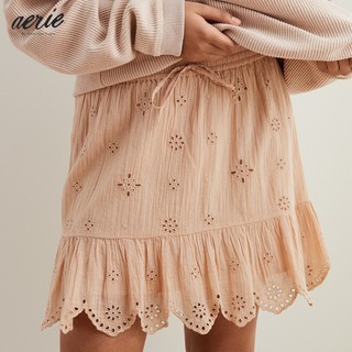 Aerie Ruffle Eyelet Skirt กระโปรง ผู้หญิง  (AAP 071-9863-153)