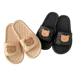 โปรโมชั่น Flash Sale : Mellor Chic : Slippers รองเท้าเเตะใส่ในบ้าน รองเท้าแตะยาง รองเท้าเพื่อสุขภาพ ลายหมีน้อยน่ารัก นุ่นเบา ใส่สบาย