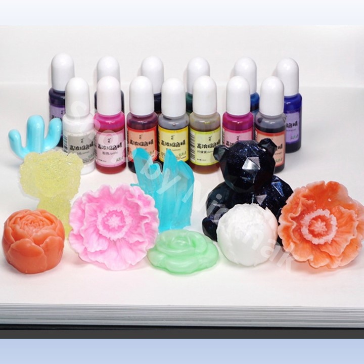 ❐สีย้อม สีผสม สีใส,เข้ม อีพ้อกซี่เรซิ่น Epoxy Resin ใช้ได้กับUV Resin 10g DIY