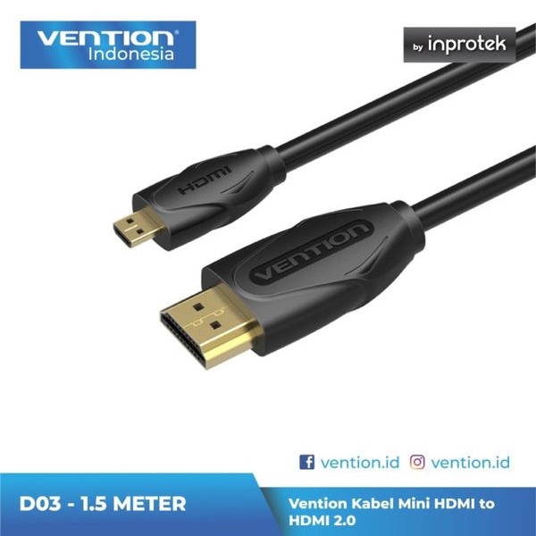 Vention สาย HDMI to Micro HDMI v1.4/b Full HD 3D 1.5M - VAA-D03-B150
