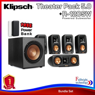 Klipsch Reference Theater Pack 5.0 (Speakers) + R-100SW / R-120SW (Subwoofer) โฮมเธียเตอร์บันเดิ้ลเซ็ต ประกันศูนย์ไทย 1 ปี แถมฟรี PowerBank