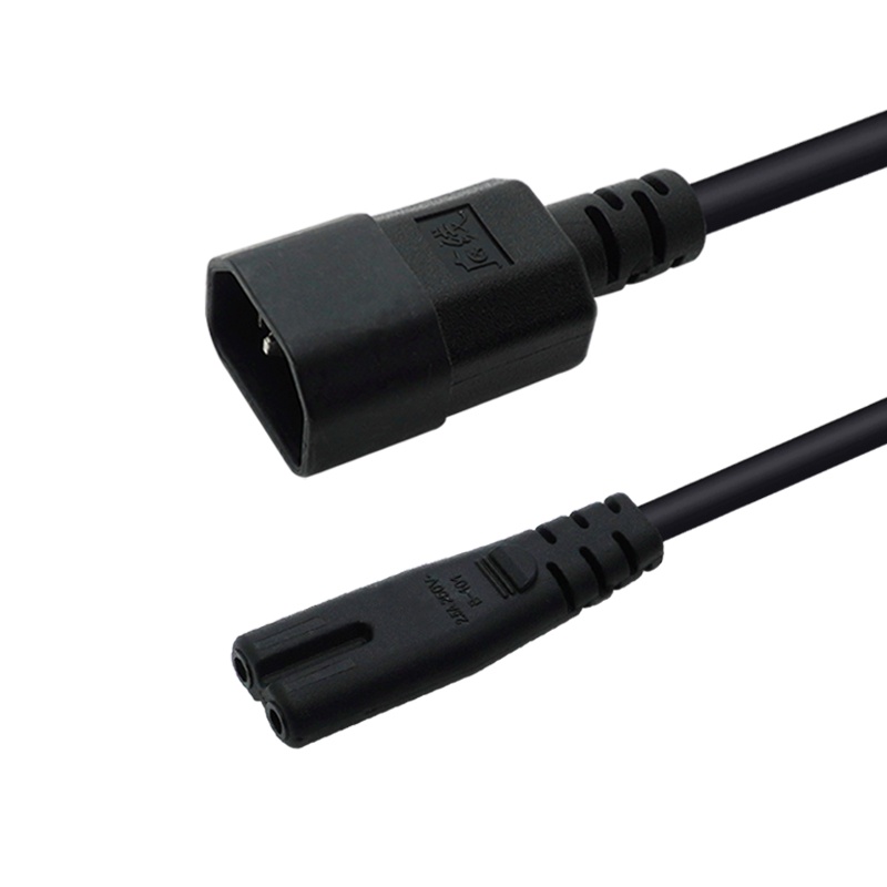 0.3M/1M/2M C7 2 รูถึง C14 สายไฟ AC 3 ขา, C14 TO C7 PUD/UPS สายแปลงไฟ