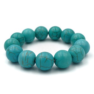 TURQUOISES หินเทอร์ควอยส์ ขนาด 14 มม. สร้อยข้อมือหินแท้ by siamonlineshop