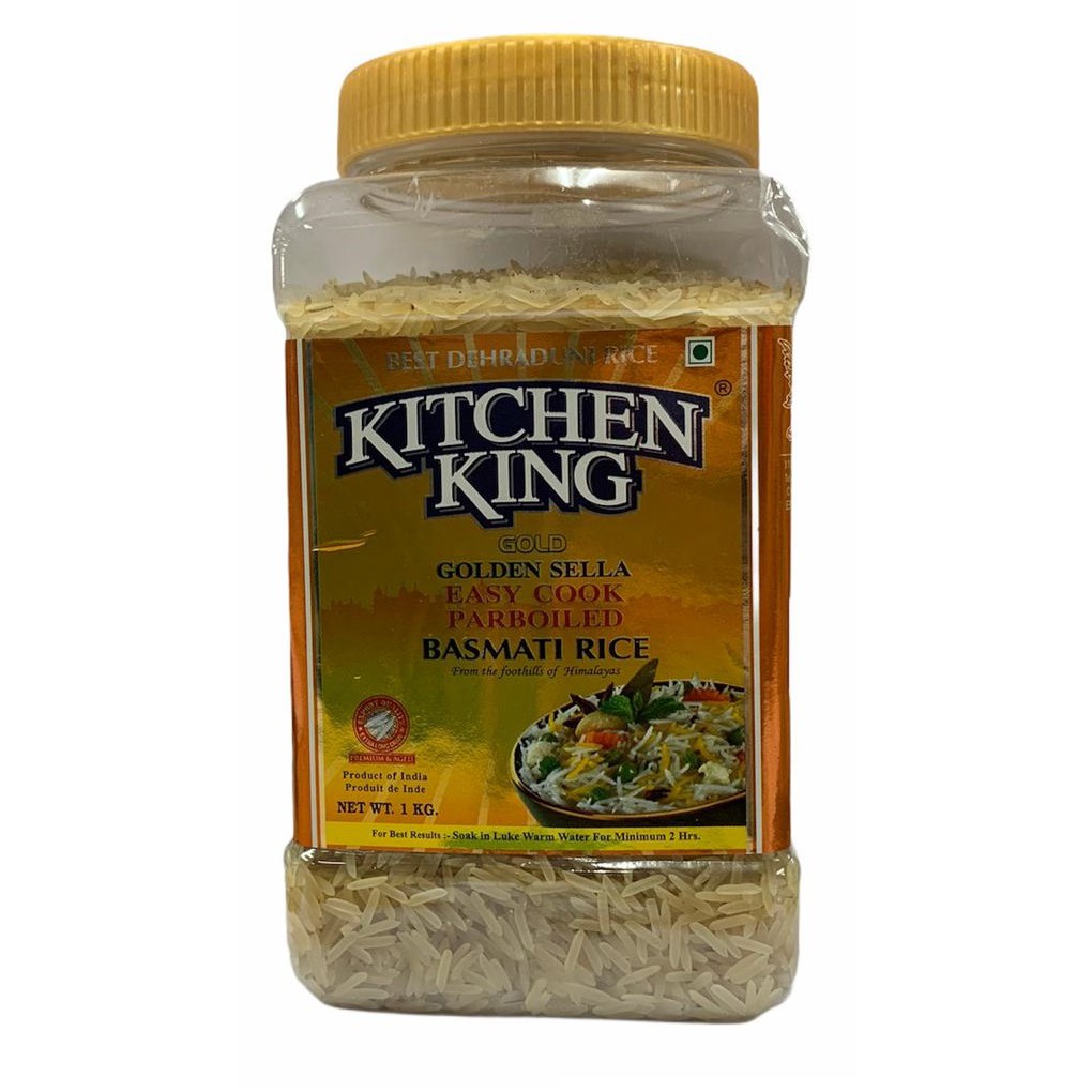 ข้าวบาสมาติสีเหลือง Kitchen King Golden Sella Basmati Rice 1kg