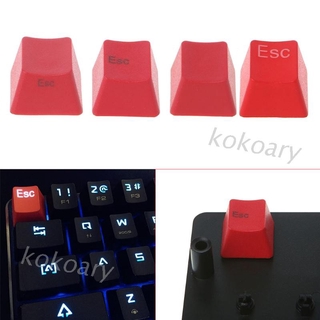 Kok Mechanical แป้นพิมพ์ Pbt สีแดง Esc Keycap R4 Cherry Mx สวิทช์ Oem วัดความสูง