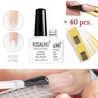 Rosalind อะคริลิคเจล ต่อเล็บแบบเร็ว Acrylic Poly Gel Quick Extension Gel UV Polish ขนาด 10 ml+ ฟอร์มต่อเล็บ 40 ชิ้น