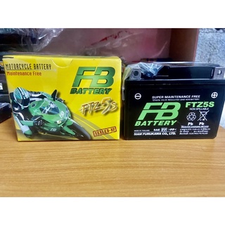 ✅ FB FTZ5S 12V 3.5Ah แบตเตอรี่มอเตอร์ไซค์ แบตเตอรี่แห้ง สำหรับ wave click110 scoopy, zoomer x, fino, mio