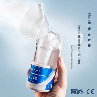 มือถือแบบพกพาเครื่องฉีดน้ำ Nebulizer อัลตราโซนิกสำหรับเด็กผู้ใหญ่โรคหอบหืด Inhaler