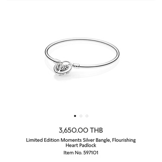 Pandora Limited Edition Moments Silver Bangle,Florishing