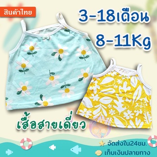 เสื้อสายเดี่ยวเด็ก🍭 (สำหรับเด็กเล็ก 3-18เดือน )👗ผ้าดี..ลายสวย...ใส่น่ารักกก🌺