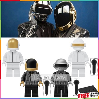 Daft Punk Minifigures French Parisian Band Music Dance ของเล่นของขวัญคอลเลกชัน Building Blocks Mini Figures KT1063