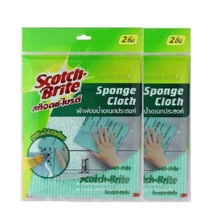 สก๊อตช์-ไบรต์ ผ้าฟองน้ำอเนกประสงค์ แพ็ค 4 ผืน Scotch-Brite Sponge cloth, pack of 4 pieces