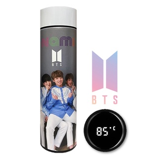 BTS Special Edition Thermos D แก้วเก็บความร้อน-เย็นมีตัวเลขไฟแอลอีดีแสดงอุณหภูมิลายบีทีเอสสุดน่ารักรุ่นพิเศษ