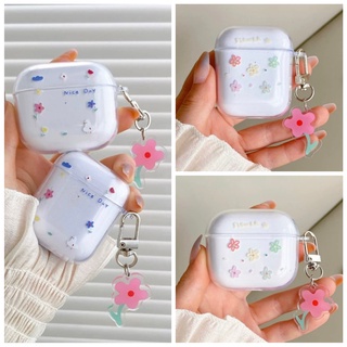 🔥จัดส่งภายใน24ชั่วโมง🔥เคสแอร์พอร์ต 2 1 Case Airpod 3 pro ดอกไม้ การป้องกันการตก ซิลิโคนนิ่ม Soft Case Airpod gen 3 2021