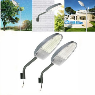 โคมไฟถนนled sensor เปิด-ปิด อัตโนมัติพร้อมขายืด 24W  6500K (สีขาว)