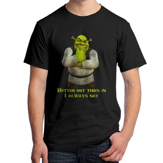 เสื้อยืดลําลอง สําหรับผู้ชาย แขนสั้น คอกลม พิมพ์ลาย Shrek unattended คุณภาพดีS-5XL