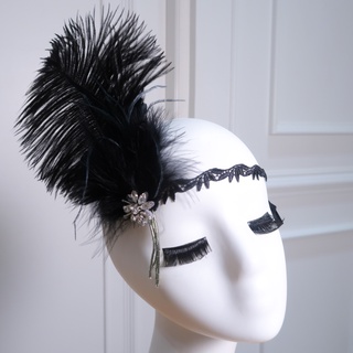 Great Gatsby Headband สายคาดผมขนนกสไตล์วินเทจ