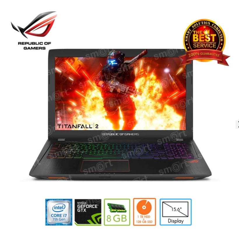 โค้ดQ6A5V74Aรับ3000Coin *สินค้าตัวโชว์ มีประกัน* Asus ROG GL553VD-FY297 i7-7700HQ/8GB/1TB +128GB SSD
