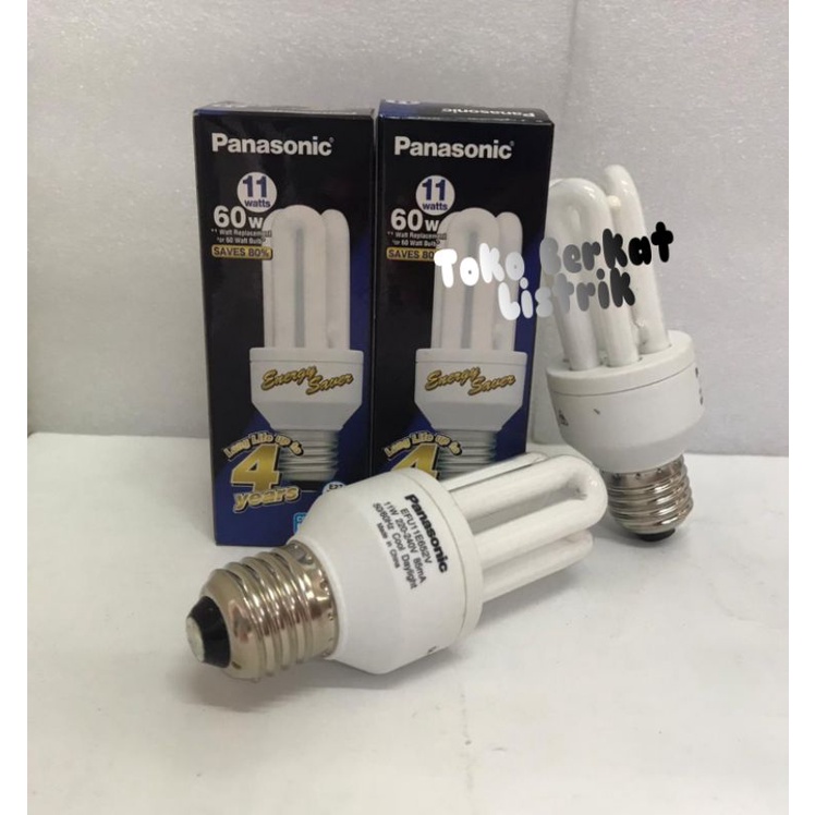 Putih (LAST Stock) PANASONIC ENERGY SAVER 3U EFU 8W - 11W COOL DAYLIGHT LAMP - สีขาว