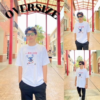 เสื้อยืดทรง Oversize ลาย Frenc Bulldog ผ้า Cotton 100%