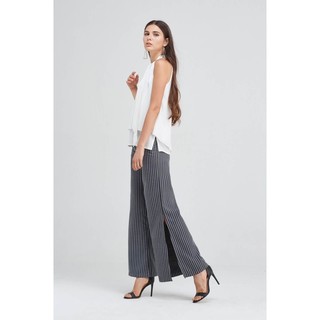 Hamburger studio Striped Wide Leg Pants (K0436)