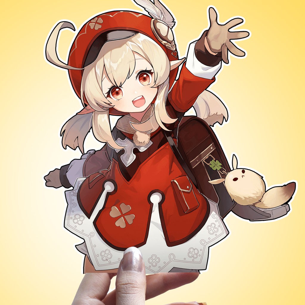 Genshin Impact Klee Sticker ไดคัท เกนชิน ครี สติ๊กเกอร์ 2 ชิ้น GenShin Impact Sticker / Fan Sticker