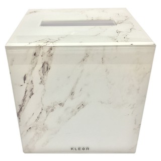 Tissue box TISSUE ROLL BOX ACRYLIC KECH MARBLE WHITE Tableware Kitchen equipment กล่องใส่ทิชชู กล่องทิชชูม้วนอะคริลิก KE