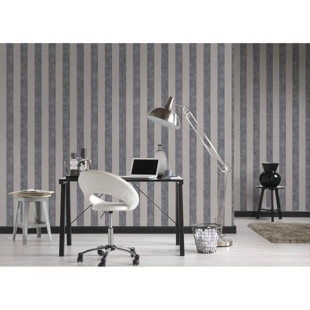 MDwallpaper วอลเปเปอร์ติดผนังชนิดทากาว TRENDWALL ลายทาง NO.37271-1