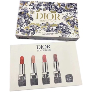 Dior Christmas Limited Lipstick Set Velvet Matte Lip Gloss Sample four-piece set 1.5g*4 ชุดลิปสติก ลิปกลอส เนื้อแมตต์กํามะหยี่ สี่ชิ้น 1.5 กรัม * 4