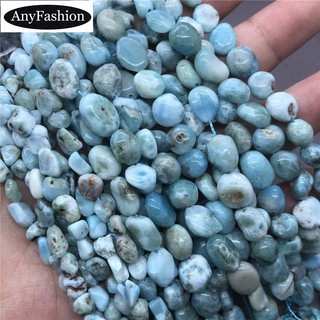 Larimar ลูกปัดหินกรวดธรรมชาติ Diy สําหรับทําเครื่องประดับ