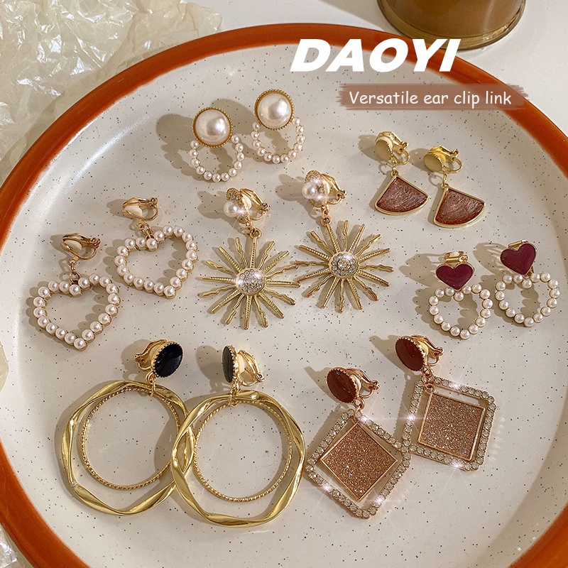 ใหม่ ต่างหูห่วง ประดับมุก หรูหรา สําหรับผู้หญิง 2022