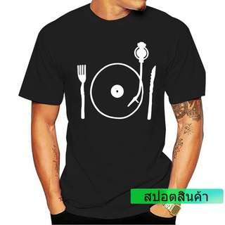 เสื้อยืดลําลอง ผ้าฝ้าย 100% แขนสั้น พิมพ์ลาย Essential Music Dj Turntable Club ของขวัญวันพ่อ สไตล์ฮิปฮอป สําหรับผู้ชาย