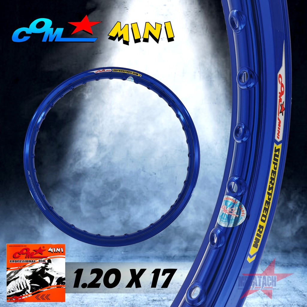 ล้อ COM MINI 1.20 X 17 ขอบยก จำนวน 1 วง มีให้เลือกหลายสี วงล้อคอม ขนาด 1.20 ขอบ 17 ของแท้ การันตีของแท้ 100% - รูปที่ 2