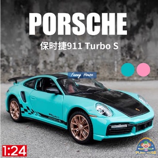 โมเดลรถเหล็ก Porse 911 Turbo 1:24 โมเดลรถเหล็ก Porse 911 มีเสียง มีไฟ โมเดลรถ Porse 911 โมเดลปอร์เช่